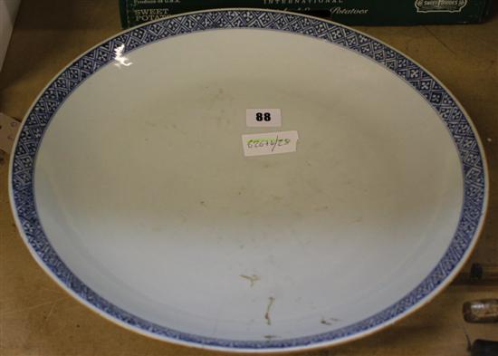 18th century Chinese export blue and white dish